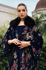 Maria.B - Winter Luxe Collecton - Twill Linen - Navy Blue - WL#1312