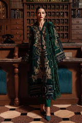 Maria B - Winter Luxe Collecton - Velvet Suit - Emerald Green - WL#1302