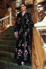 Maria.B - Winter Luxe Collecton - Velvet Suit - Black and Purple - WL#1306